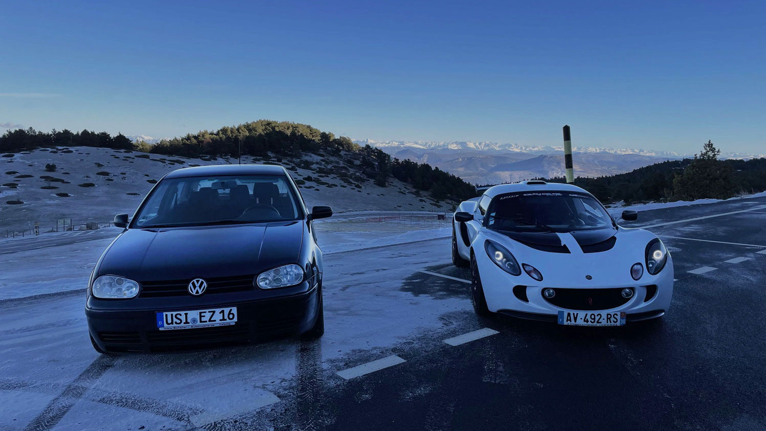 Golf and Exige Mont Ventoux