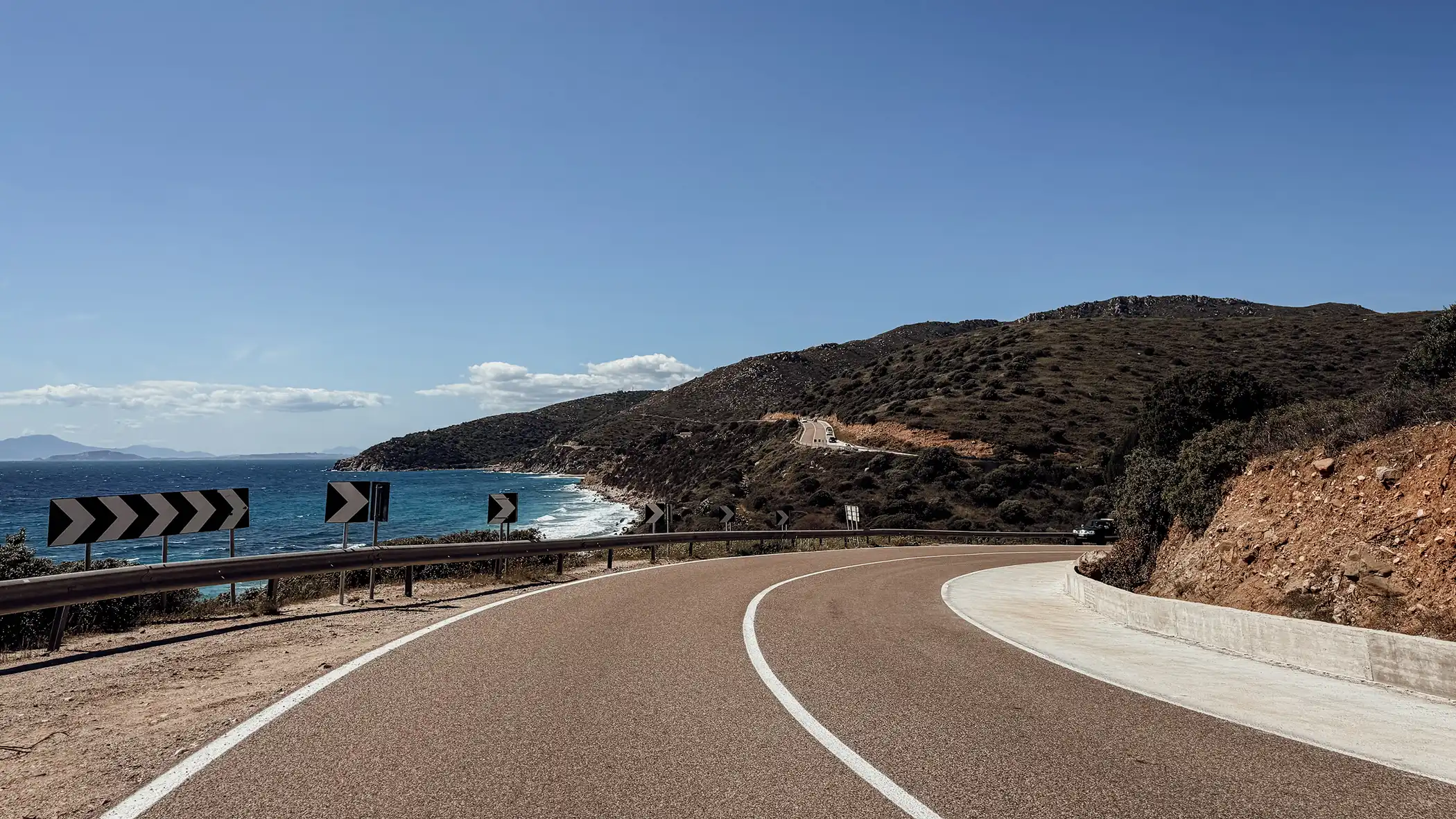 road with sea Sardegna